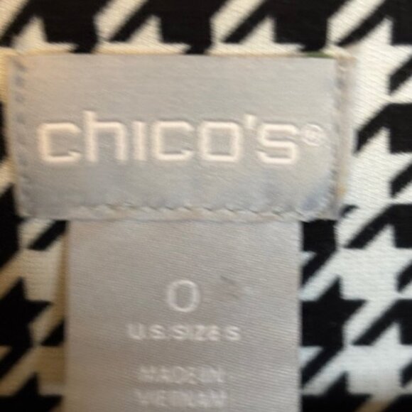 Chico's Dress Women's Size Small Houndstooth Ponte Tunic Knit Chicos 0 - Picture 3 of 4